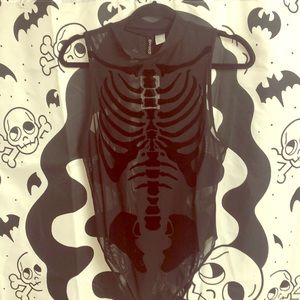 Sheer Skeleton Leotard